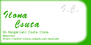 ilona csuta business card